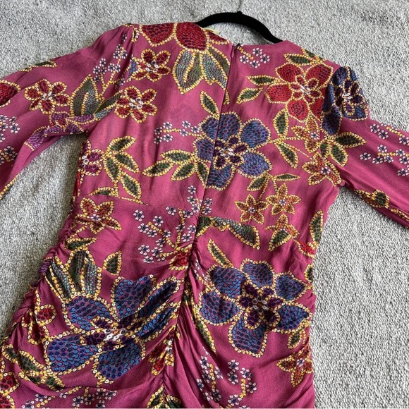 FARM RIO FLORAL SPARKLE MINI DRESS - Picture 2 of 4